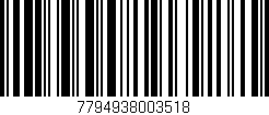 Código de barras (EAN, GTIN, SKU, ISBN): '7794938003518'