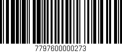 Código de barras (EAN, GTIN, SKU, ISBN): '7797600000273'