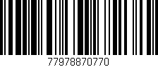 Código de barras (EAN, GTIN, SKU, ISBN): '77978870770'