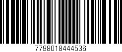 Código de barras (EAN, GTIN, SKU, ISBN): '7798018444536'