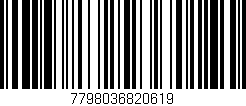 Código de barras (EAN, GTIN, SKU, ISBN): '7798036820619'