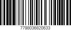 Código de barras (EAN, GTIN, SKU, ISBN): '7798036820633'