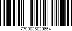Código de barras (EAN, GTIN, SKU, ISBN): '7798036820664'