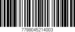 Código de barras (EAN, GTIN, SKU, ISBN): '7798045214003'