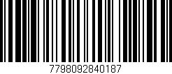 Código de barras (EAN, GTIN, SKU, ISBN): '7798092840187'