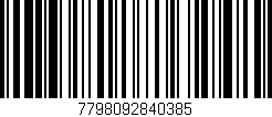 Código de barras (EAN, GTIN, SKU, ISBN): '7798092840385'