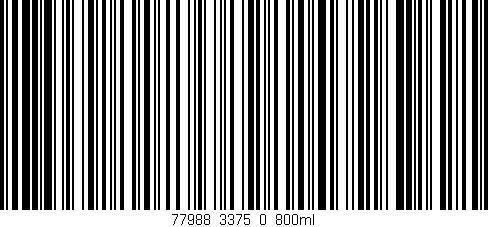 Código de barras (EAN, GTIN, SKU, ISBN): '77988_3375_0_800ml'