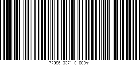 Código de barras (EAN, GTIN, SKU, ISBN): '77996_3371_0_800ml'