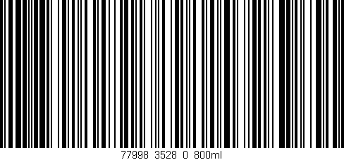 Código de barras (EAN, GTIN, SKU, ISBN): '77998_3528_0_800ml'