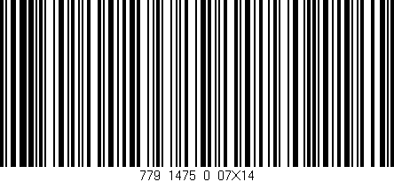 Código de barras (EAN, GTIN, SKU, ISBN): '779_1475_0_07X14'