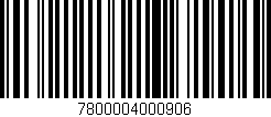 Código de barras (EAN, GTIN, SKU, ISBN): '7800004000906'