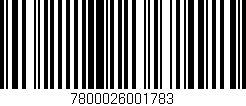 Código de barras (EAN, GTIN, SKU, ISBN): '7800026001783'