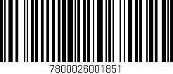 Código de barras (EAN, GTIN, SKU, ISBN): '7800026001851'