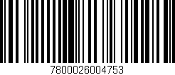 Código de barras (EAN, GTIN, SKU, ISBN): '7800026004753'