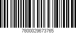 Código de barras (EAN, GTIN, SKU, ISBN): '7800029673765'