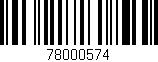 Código de barras (EAN, GTIN, SKU, ISBN): '78000574'