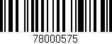 Código de barras (EAN, GTIN, SKU, ISBN): '78000575'