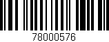 Código de barras (EAN, GTIN, SKU, ISBN): '78000576'