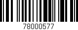 Código de barras (EAN, GTIN, SKU, ISBN): '78000577'