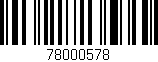 Código de barras (EAN, GTIN, SKU, ISBN): '78000578'