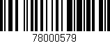 Código de barras (EAN, GTIN, SKU, ISBN): '78000579'