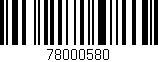 Código de barras (EAN, GTIN, SKU, ISBN): '78000580'