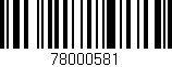 Código de barras (EAN, GTIN, SKU, ISBN): '78000581'