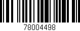 Código de barras (EAN, GTIN, SKU, ISBN): '78004498'