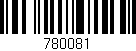 Código de barras (EAN, GTIN, SKU, ISBN): '780081'