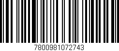 Código de barras (EAN, GTIN, SKU, ISBN): '7800981072743'