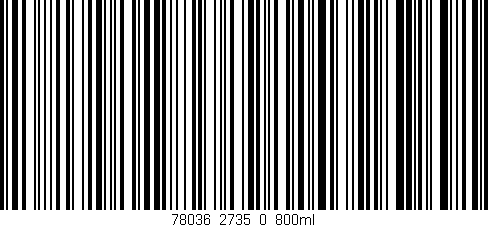 Código de barras (EAN, GTIN, SKU, ISBN): '78036_2735_0_800ml'