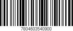 Código de barras (EAN, GTIN, SKU, ISBN): '7804603540900'