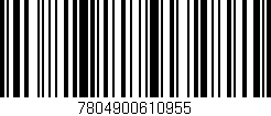 Código de barras (EAN, GTIN, SKU, ISBN): '7804900610955'
