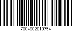 Código de barras (EAN, GTIN, SKU, ISBN): '7804902013754'