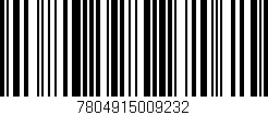 Código de barras (EAN, GTIN, SKU, ISBN): '7804915009232'