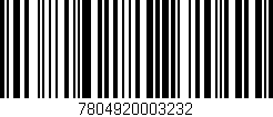 Código de barras (EAN, GTIN, SKU, ISBN): '7804920003232'