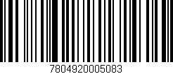 Código de barras (EAN, GTIN, SKU, ISBN): '7804920005083'