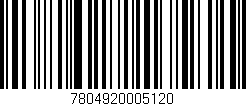 Código de barras (EAN, GTIN, SKU, ISBN): '7804920005120'
