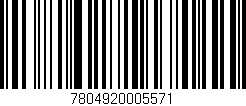 Código de barras (EAN, GTIN, SKU, ISBN): '7804920005571'