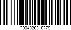 Código de barras (EAN, GTIN, SKU, ISBN): '7804920018779'