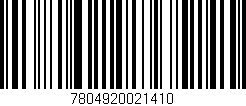 Código de barras (EAN, GTIN, SKU, ISBN): '7804920021410'