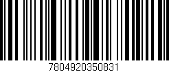 Código de barras (EAN, GTIN, SKU, ISBN): '7804920350831'