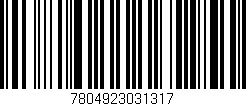 Código de barras (EAN, GTIN, SKU, ISBN): '7804923031317'