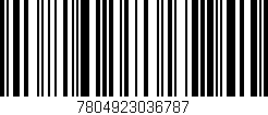 Código de barras (EAN, GTIN, SKU, ISBN): '7804923036787'