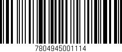 Código de barras (EAN, GTIN, SKU, ISBN): '7804945001114'