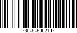 Código de barras (EAN, GTIN, SKU, ISBN): '7804945002197'