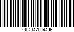 Código de barras (EAN, GTIN, SKU, ISBN): '7804947004496'