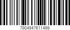 Código de barras (EAN, GTIN, SKU, ISBN): '7804947611489'