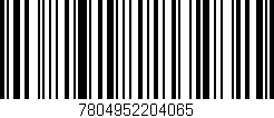 Código de barras (EAN, GTIN, SKU, ISBN): '7804952204065'