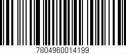 Código de barras (EAN, GTIN, SKU, ISBN): '7804960014199'